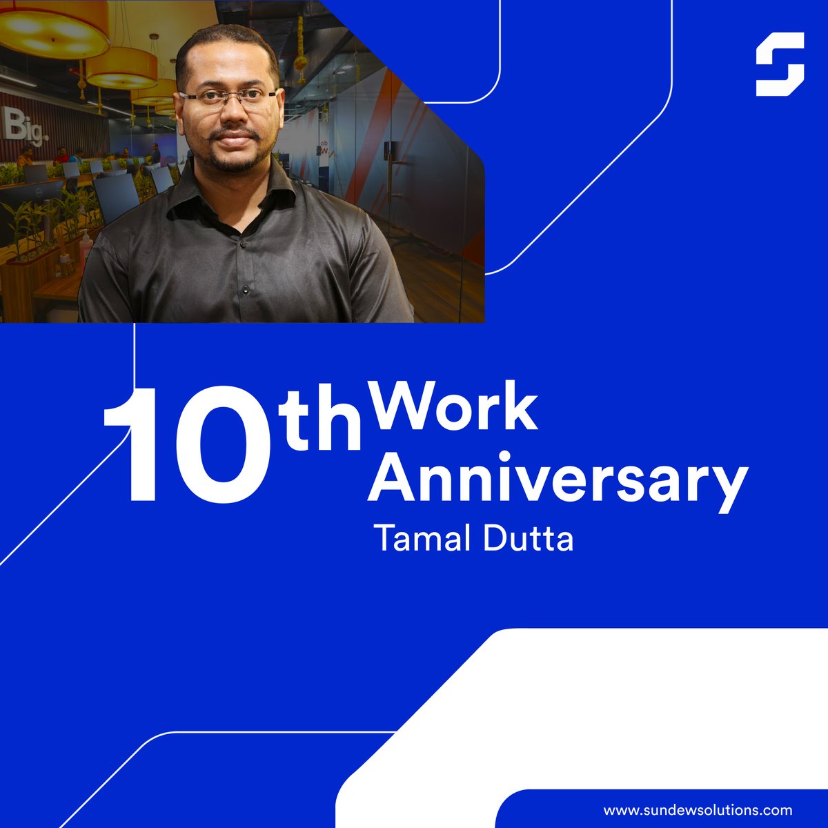 SunDewSolutions's tweet photo. Dear Tamal,
Cheers to 10 years together! We gratefully appreciate your contributions to our organization. Keep growing and achieving greater things. Happy 10th!

#workculture #success #HappyWorkAnniversary #GreatPlaceToWork #milestone #sundew #workhero #employeeshoutout https://t.co/gFg6mmRlgn