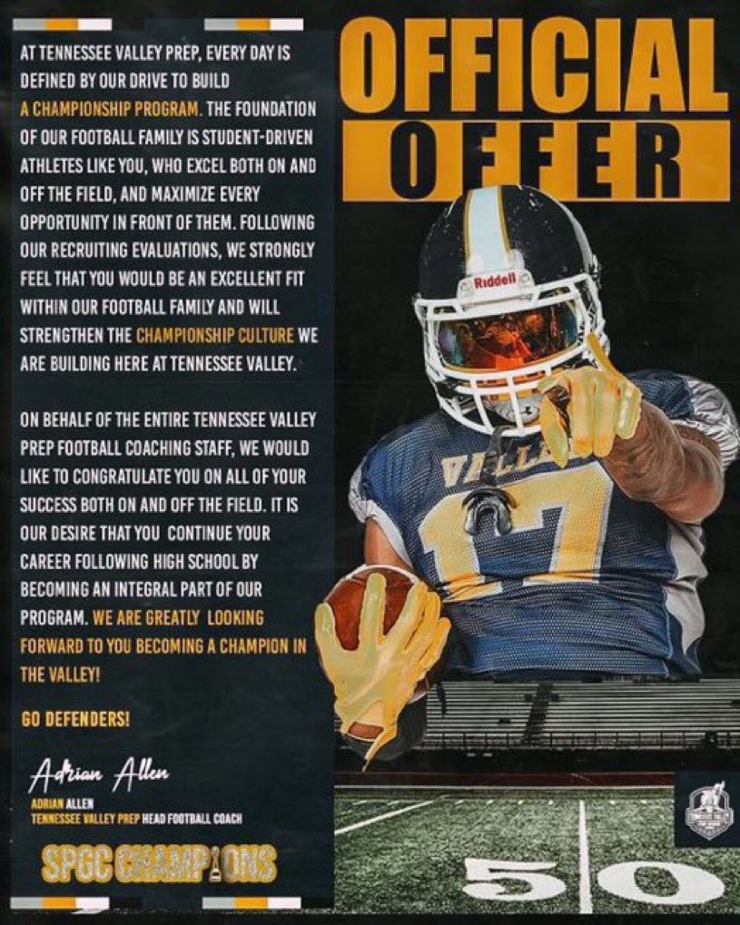 After a great conversation, I am blessed to receive an offer from @tnvpsa <a href="/AdrianA14341147/">Adrian Allen</a> <a href="/page21marcus/">Marcus Page Sr</a> <a href="/coachmbrown21/">coachmbrown21</a> <a href="/COACHCLARK23/">COACH CLARK</a> <a href="/MillerGrovefb/">Miller Grove Football</a>