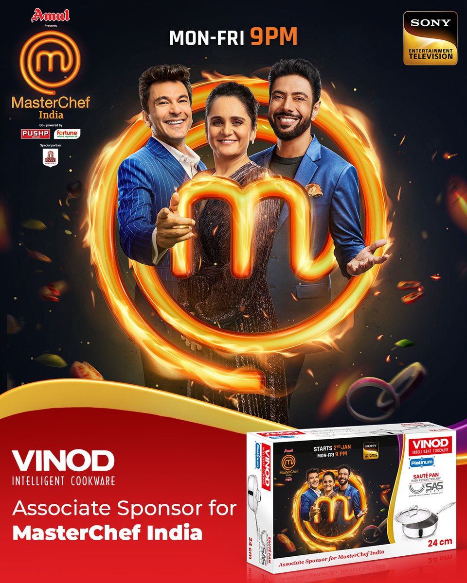 Vinod_Cookware's tweet image. When it’s time to level up, the contestants need cooking assistants that can keep up.

Own your own from the extensive range of Vinod Cookware, as seen on MasterChef India. 

#MasterChefIndiaOnSonyEntertainmentTelevision
#CookWithVinod #VinodIntelligentCookware