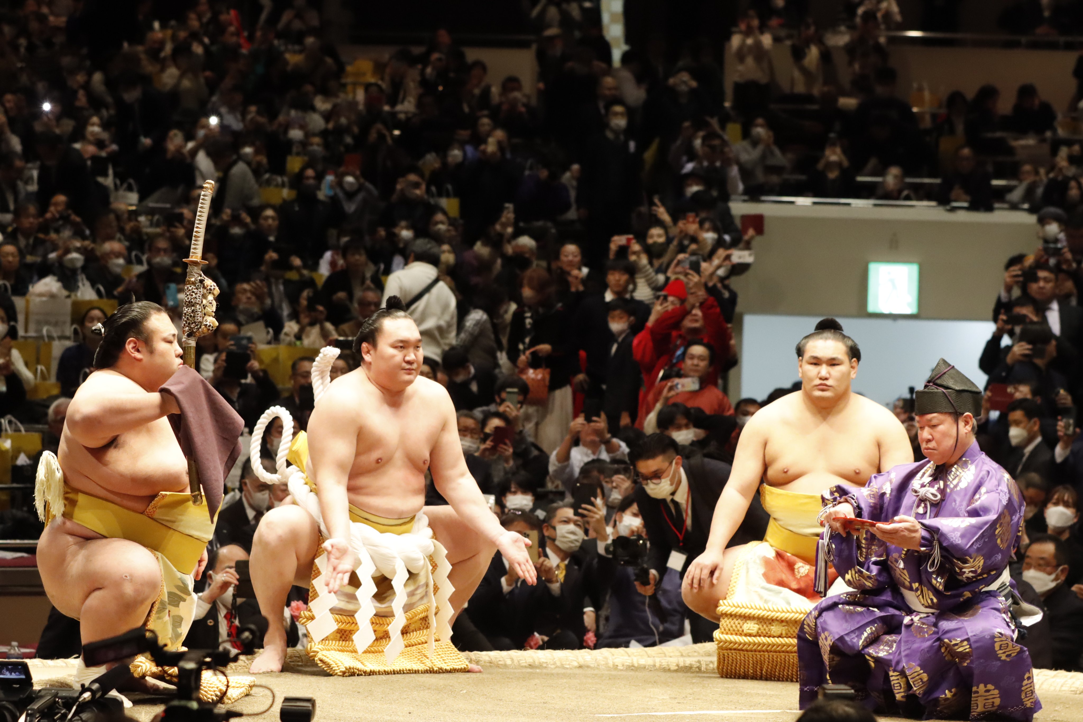 レア 最後の土俵入り 初代若乃花 昭和37年9月 太刀持ち 大鵬