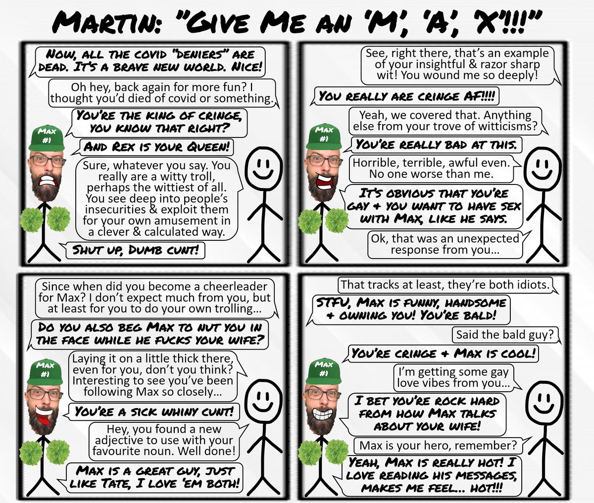 Martin used to be a magnificent &amp; brutal troll. But lately, he's been reduced to cheering on other people. Sadly, he's just not the troll he used to be...