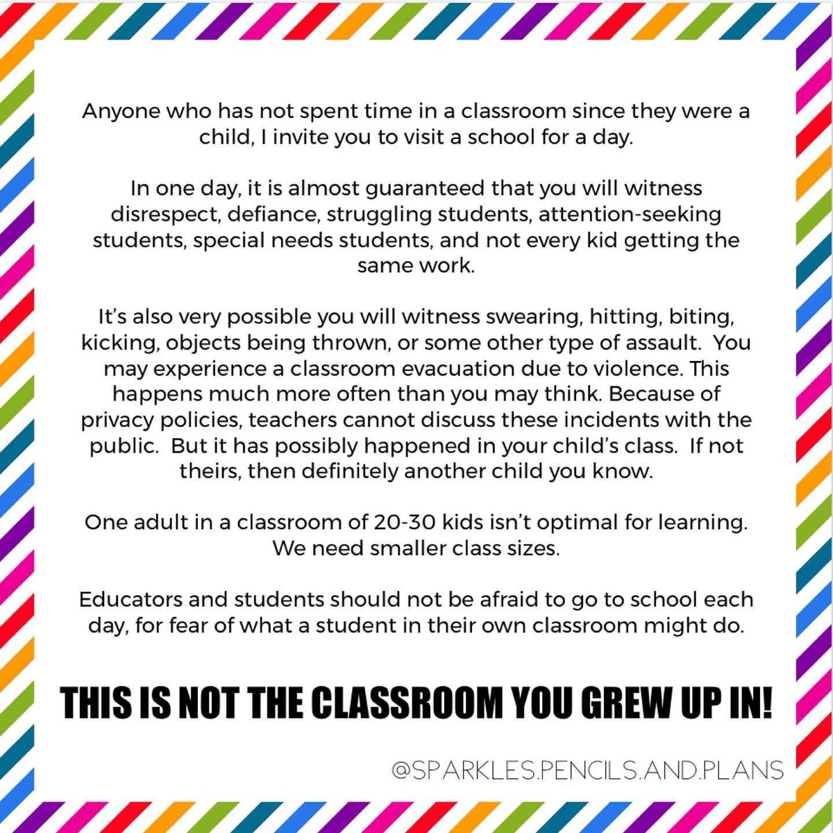 Since <a href="/Sflecce/">Stephen Lecce</a> doesn’t visit actual classrooms, thought I’d share this with him. 😊