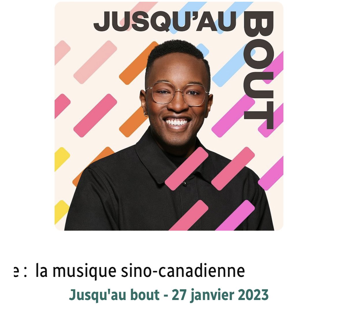 🎧Écoutez 👉🏻@miss_barbz décortique:🎵la musique sino-canadienne à Jusqu’au Bout avec <a href="/NicolasOuellet/">Nicolas Ouellet</a> sur <a href="/icircpremiere/">ICI Première</a> <a href="/icimusique/">ICI Musique</a> et découvrez <a href="/AnqiSun1/">Anqi Sun</a> <a href="/hualimusic/">HUA LI 化力</a> <a href="/99sophiechen/">九九 SOPHIE CHEN</a> cc: <a href="/OutsideMusic/">Outside Music</a> @Penelopemcquade 

ici.radio-canada.ca/ohdio/premiere…