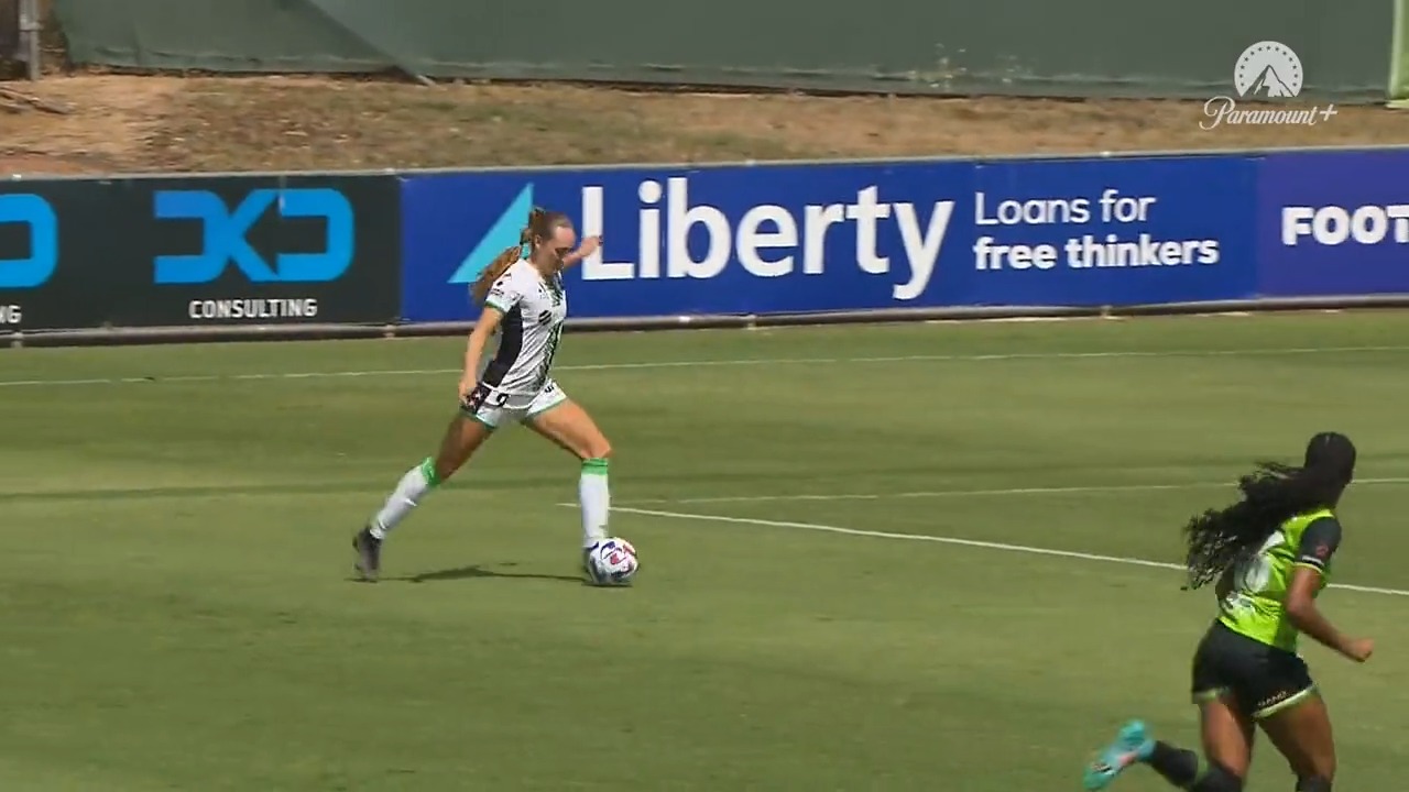 Can anyone catch @Hannahkeane__  in the race for the @LibFinancial A-League Golden Boot? 🔥

A first-half double for @wufcofficial's American ace 🇺🇸

Catch the second half LIVE on #DubZone 📺

Watch here: