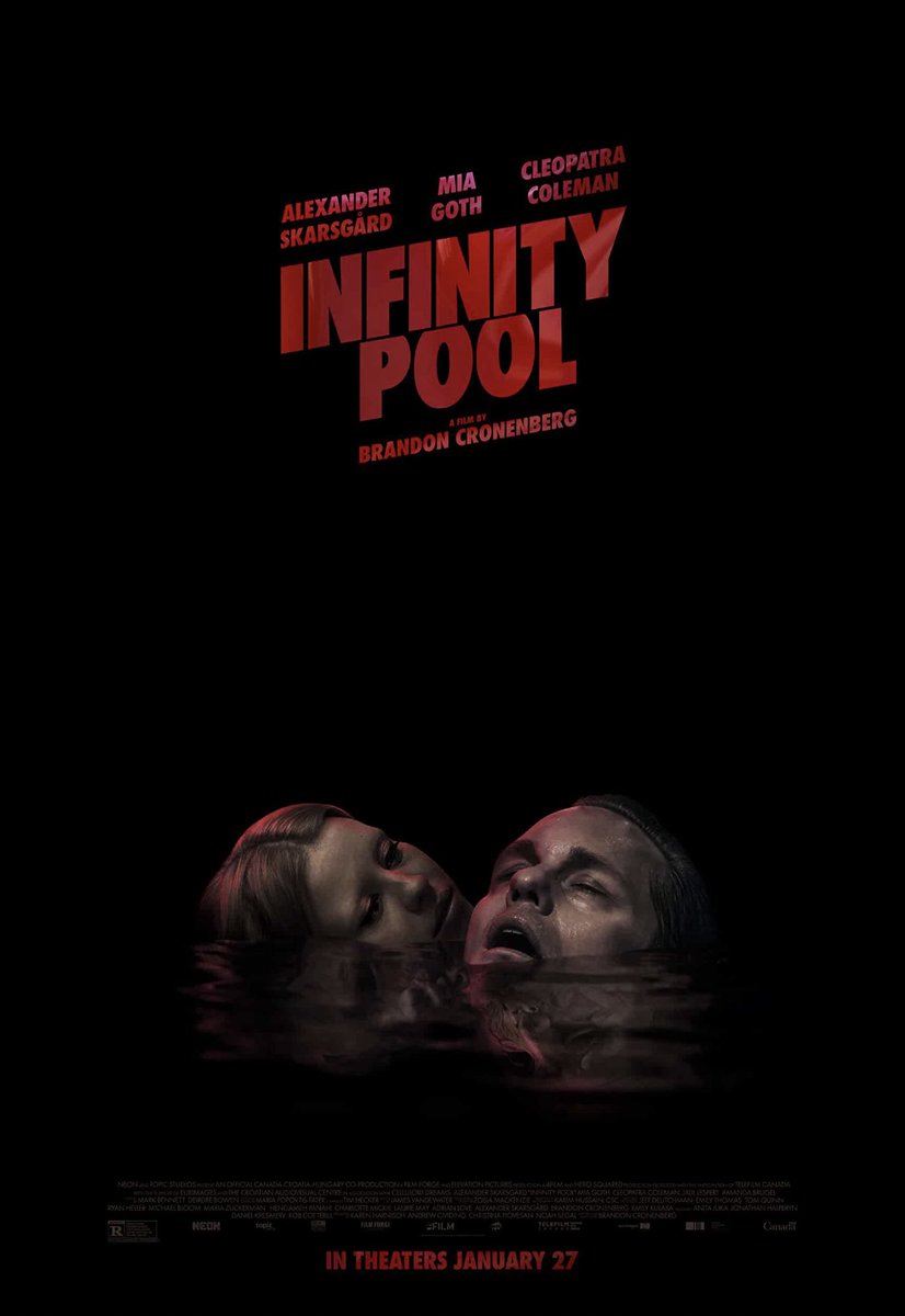 #NowWatching So excited, mostly because of the the performances — Mia Goth is everything 😍👑

INFINITY POOL (2023)

Directed by Brandon Cronenberg

#FirstViewing #InfinityPool #MiaGoth #FilmTwitter #HorrorCommunity