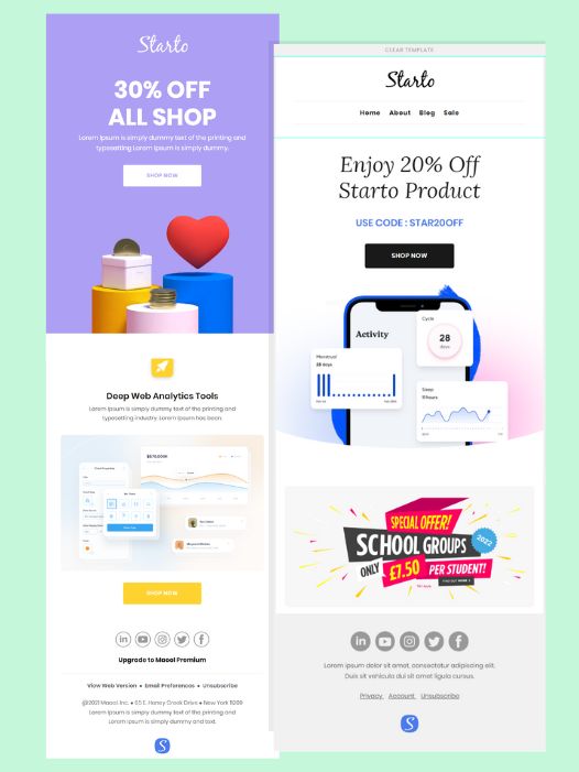 dskamrul's tweet image. Design your email template and setup mailchimp campaign, automation

Tools: Mailchimp
Features: Responsiveness, email template, WooCommerce automation, Order Status
Hire me: fiverr.com/share/oA7ydA

#mailchimpautomation #newsletters #emailcampaign  #emailtemplate #mailchimp