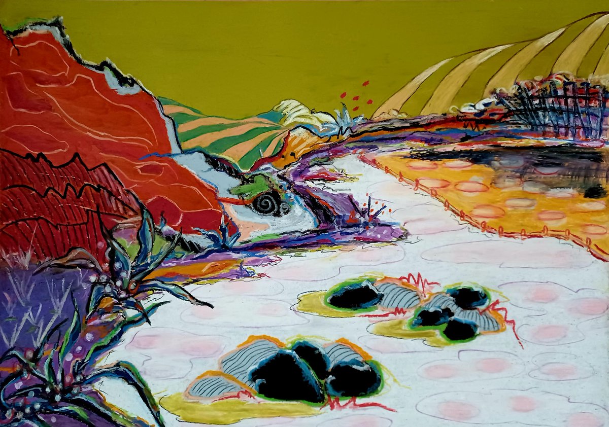 YoDiFede's tweet photo. THE PATH.
"A person often meets his destiny on the road he took to avoid it" Jean La Fontaine
Oilpastel on descarded brown Paper.
42x59.4 cm
#modernart #Pathfinder #contemporaryartist #expressive #kunst #kunstaufpapier #drawinartist #yolandadifede https://t.co/cmt58whY20