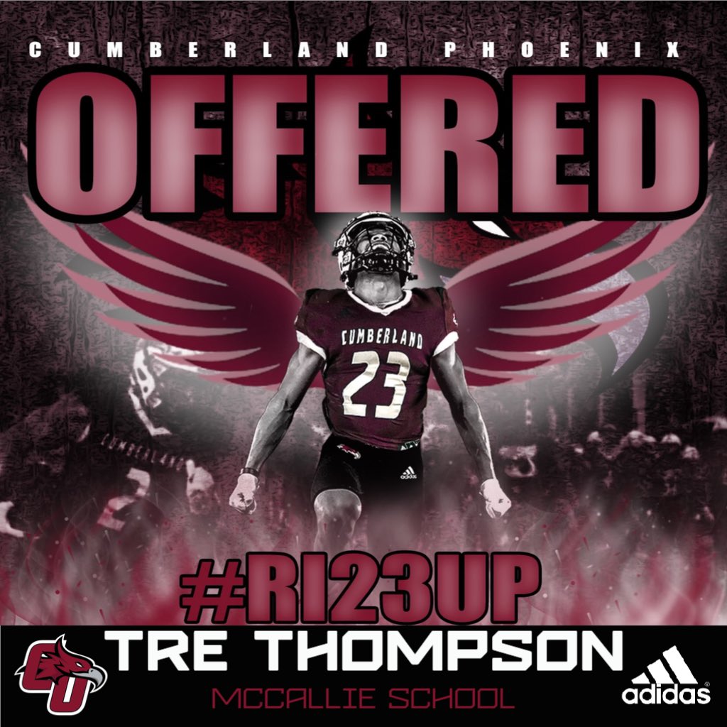 ethomp3899's tweet image. Blessed to receive an OFFER from Cumberland University!! @CumberlandFB @CoachHigginson @TimMathisCU @cosimp4real