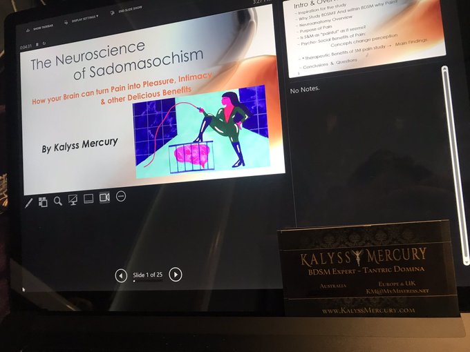 Final read through before my lecture today on The Neuroscience of Sadomasochism. Get ready fellow kink<a href="/tag/bdsm"class="tags"><span>#bdsm</span></a><a href="/tag/pirate"class="tags"><span>#pirate</span></a><a href="/tag/creative"class="tags"><span>#creative</span></a><a href="/tag/puppy"class="tags"><span>#puppy</span></a><a href="/tag/games"class="tags"><span>#games</span></a><a href="/tag/coach"class="tags"><span>#coach</span></a><a href="/tag/whysoserious"class="tags"><span>#whysoserious</span></a>