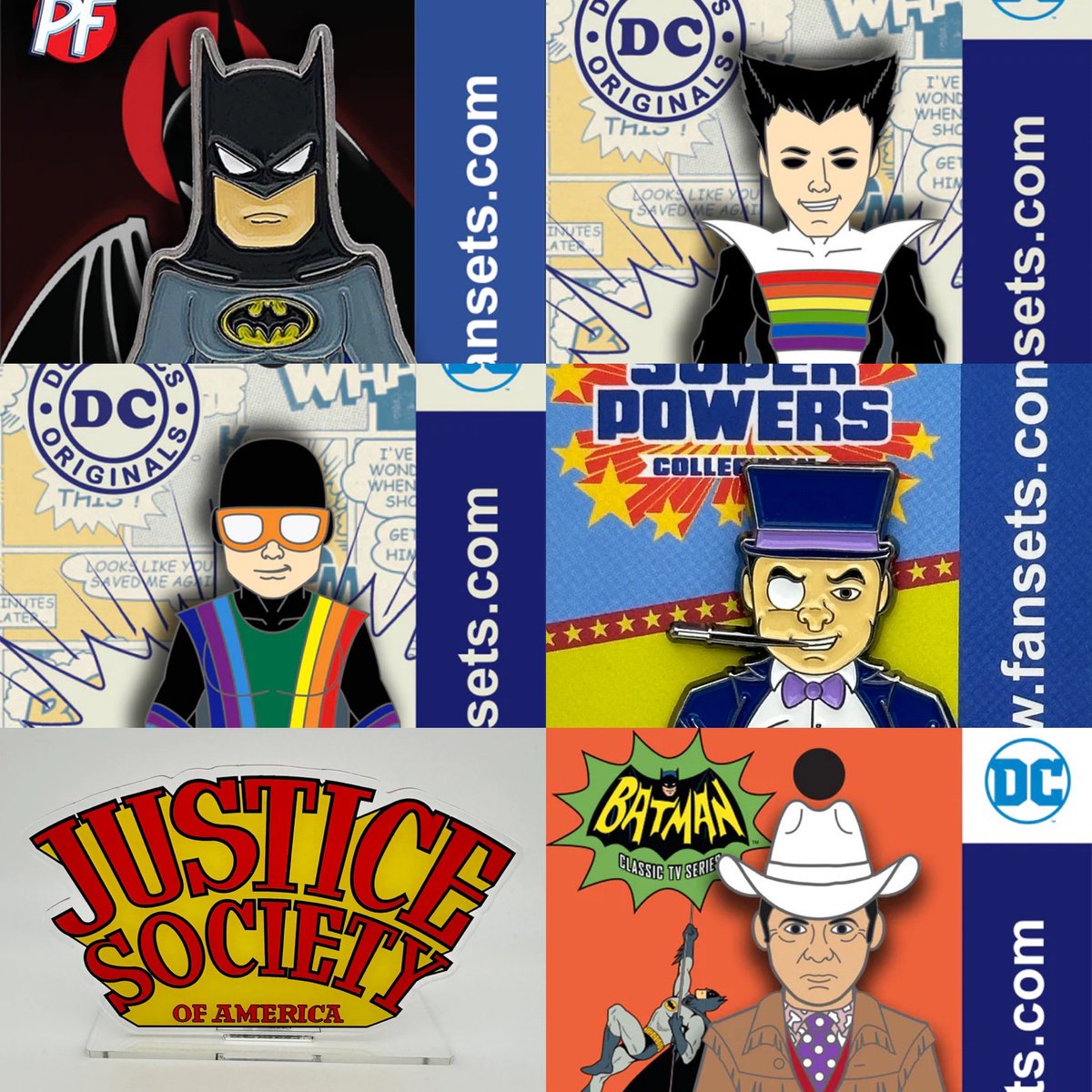 PinForce_'s tweet photo. 6 New releases at https://t.co/ZVlriDZ96F #BatmanAnimated #batmananimatedseries #ColorKid #LegionOfSuperHeroes #RainbowRaider #Flash #RoguesGallery #Penguin #SuperPowersCollection #Shame #Batman #Batman66 #JusticeSocietyOfAmerica #AcrylicDisplays https://t.co/cWbrpupJXv