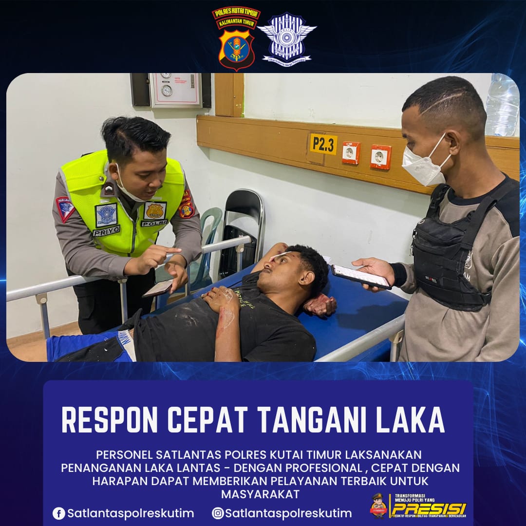 Satlantaspolreskutim

-Respon cepat tangani laka lantas 
Oleh satuan lalu lintas polres kutim
28/1/2023

@poldakaltim 
@divisihumaspolri 
@polres.kutim
@anggoro_2002 
@damusasa
@sangattaku 
@sgtinfo 
#Kapolreskutim 
#kapoldakaltim 
#wicaksanalaghawa 
#akpol2002 
#indonesiasehat