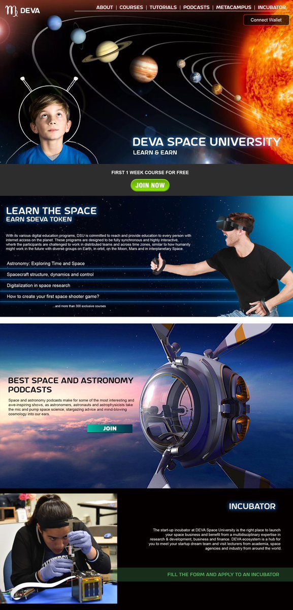 What’s up hoomans ?!👨‍✈️👽
We are ready to show you guys how our DEVA Space University will look like.
There you go guys! It’s extremely useful and comfortable platform and we hope the community gonna love it! 
Slowly but surely ✈️🚀🛸
