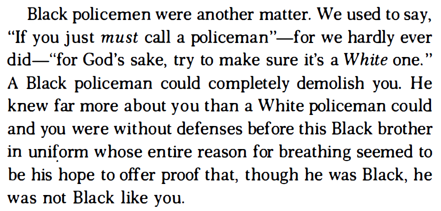 James Baldwin on black cops