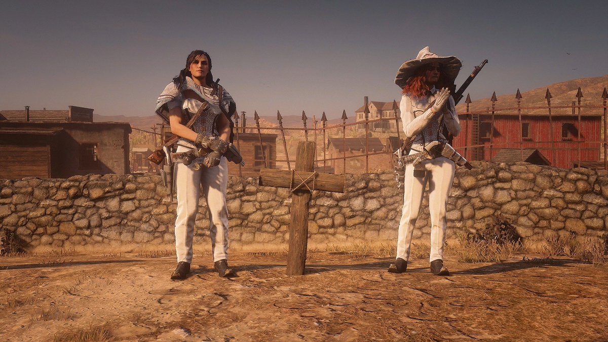 Me and my other bestie actually getting some cowgirl time in tonight. #TheCongregation #KeepRedDeadAlive #RedDeadOnlinePC