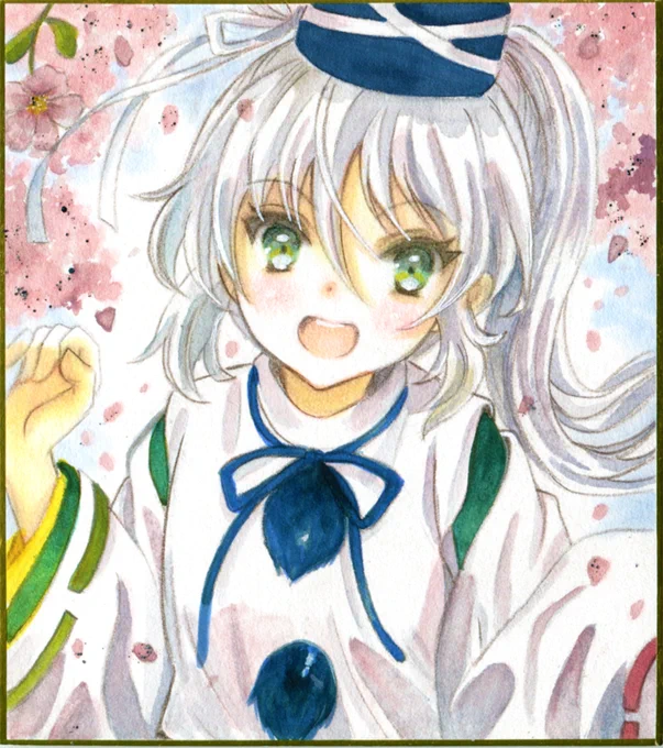 布都ちゃん小色紙と蛮奇ちゃんミニ原画描きました明日の輝神祭で頒布します～ 