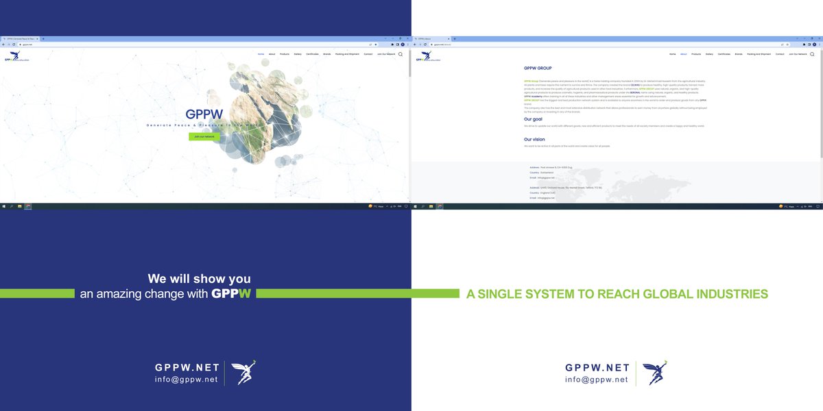 GppwGroup's tweet image. We will show you an amazing change with GPPW.
A SINGLE SYSTEM TO REACH GLOBAL INDUSTRIES.

gppw.net
info@gppw.net

#gppw #amazing #singlesystem #globalindustries