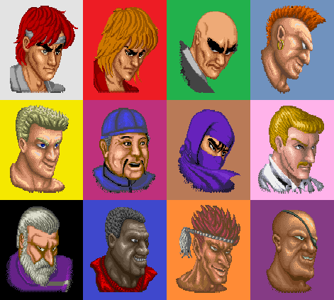 Goh_Billy on X: The Street Fighter 1 crew. Back when Ryu had red hair.   / X