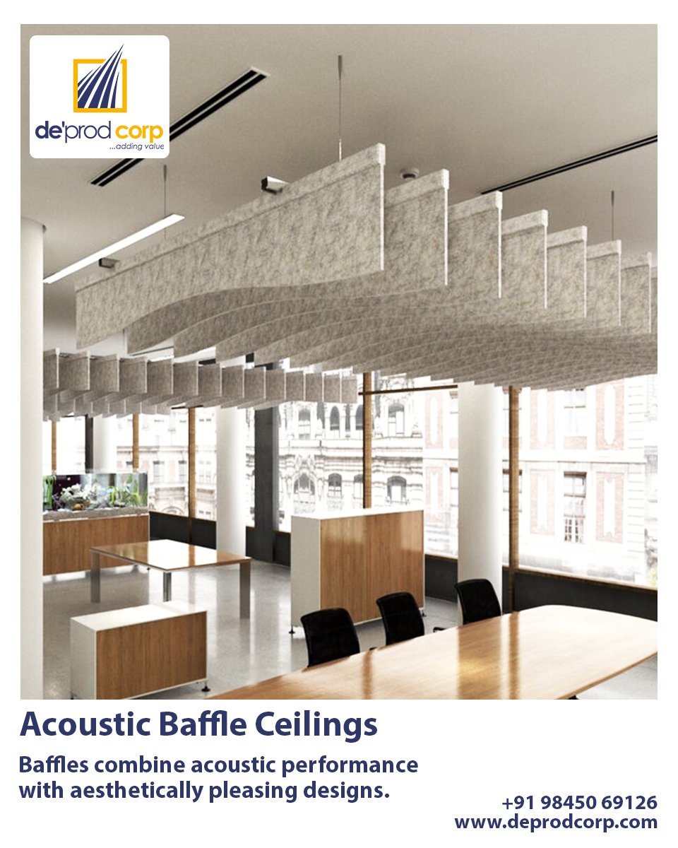 deprodcorp's tweet image. Acoustic Suspended Ceilings. 
Baffles reduce Echo, background chatter and reverted noise. 

For further details, please contact +91 98450 69126

Please visit us @www.deprodcorp.com

#acousticceiling #baffleceiling #interiordesign #acousticpanels #interior #ceilingdesign