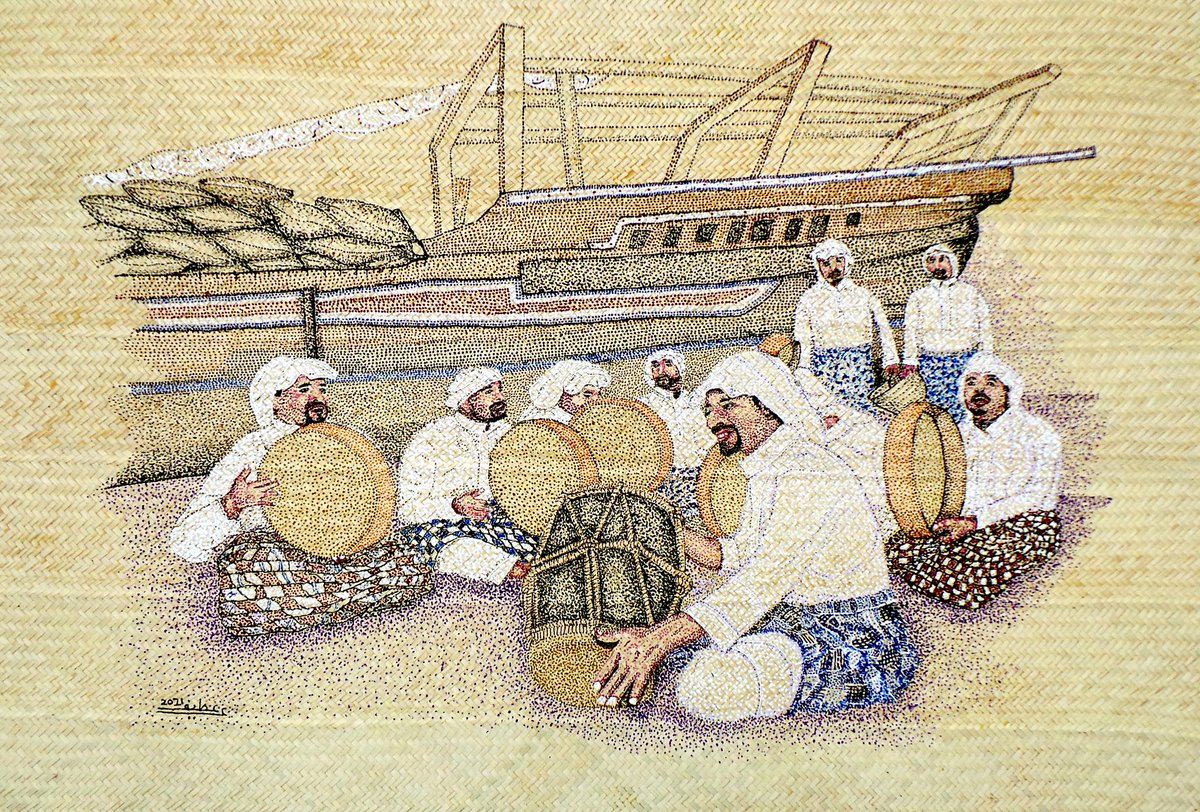 abdulwahhap's tweet image. من أعمالي على السعف
My art Acrylic on fronds