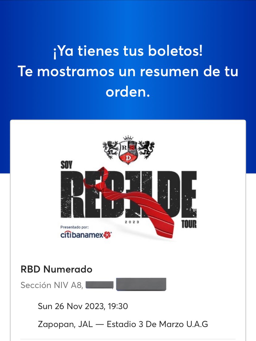 Naty95lr's tweet photo. Por primera vez después MUCHOS MUCHOS años se logró la primera entrada 🥺😭 lloro de felicidad, vamos por la segunda entrada pero ahora en dirección a la CDMX 🤩 https://t.co/hxHNbXEgmi