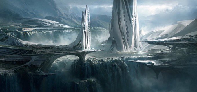 She walks the streets of New Korroban city, no guards. One of the truly safe places in the galaxy. The gargantuan space stations defending the planet visible from the surface.