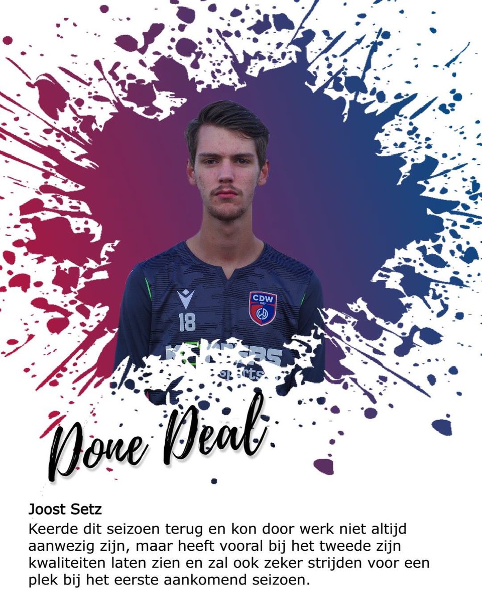 CDW_WbD's tweet photo. ✍🏻🤩 𝗗𝗘𝗘𝗟 𝟮 Nadat zowel trainer Alvin Veldhuizen en mede trainer Emiel van Hulzen hun overeenkomst met een seizoen hebben verlengd, is de TC verheugd om al te melden dat de volgende spelers de rood/blauwe kleuren van CDW ook volgend seizoen verdedigen. 🔴🔵 https://t.co/d3GtXseGBy