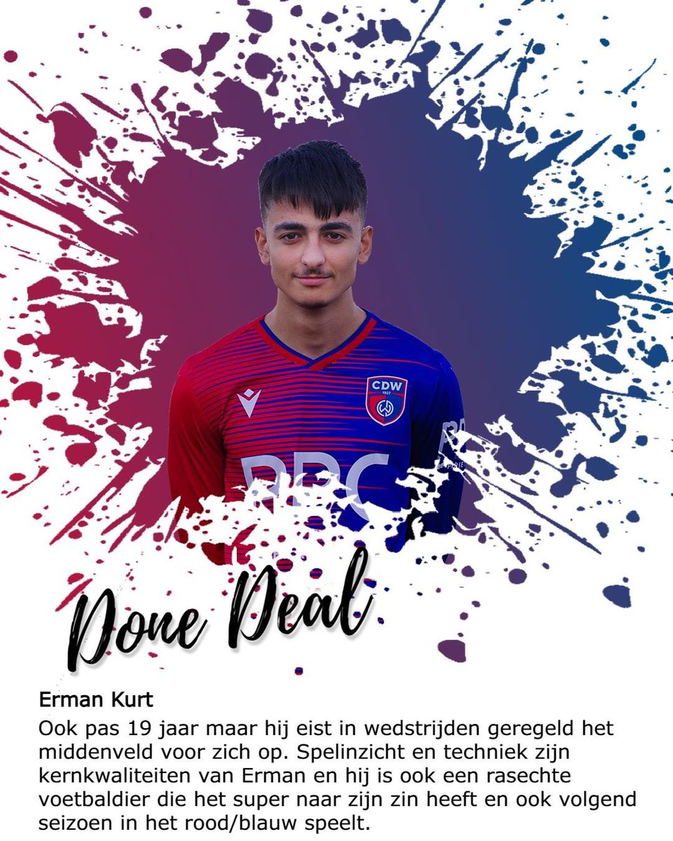 CDW_WbD's tweet photo. ✍🏻🤩 𝗗𝗘𝗘𝗟 𝟮 Nadat zowel trainer Alvin Veldhuizen en mede trainer Emiel van Hulzen hun overeenkomst met een seizoen hebben verlengd, is de TC verheugd om al te melden dat de volgende spelers de rood/blauwe kleuren van CDW ook volgend seizoen verdedigen. 🔴🔵 https://t.co/d3GtXseGBy