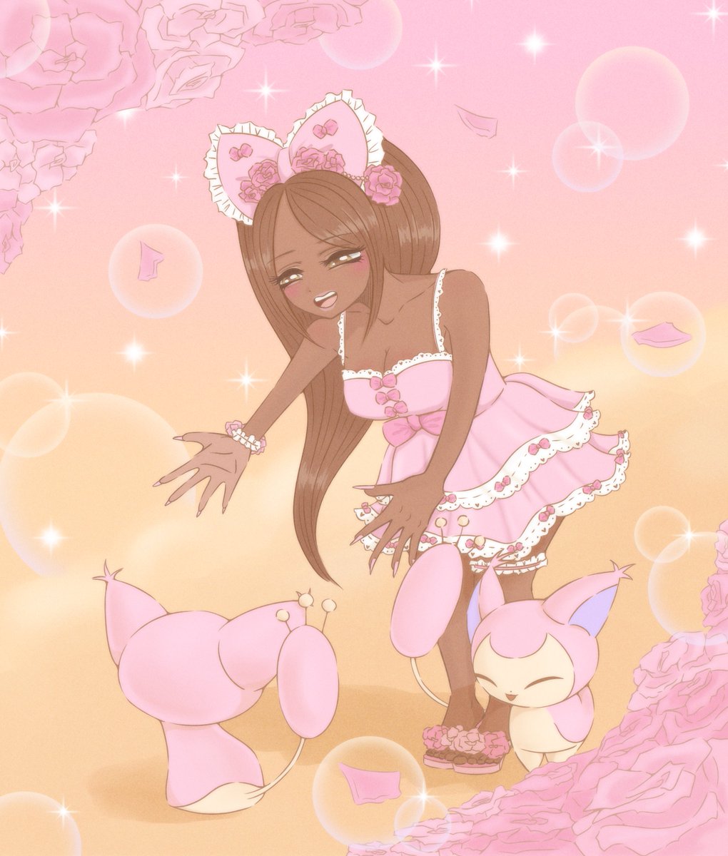 dreampollen's tweet photo. hime gyaru x skitty 💖 https://t.co/oGqcIIBHaT