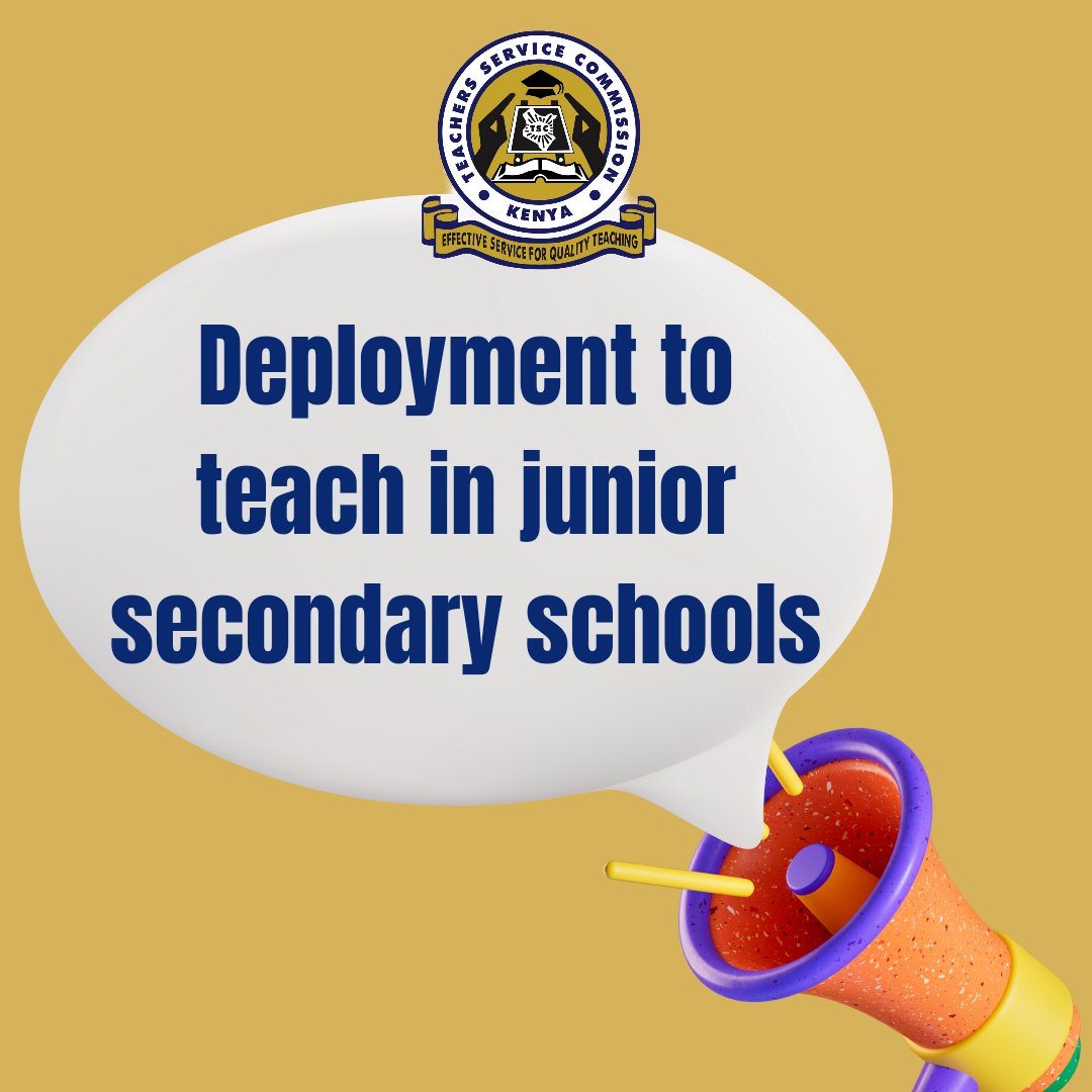 TSC_KE's tweet photo. Mwalimu,did you know that you can apply for deployment from Primary to Junior Secondary School (JSS) if you have the requisite qualifications? To apply, use this link https://t.co/aUwO0U0Gv4 https://t.co/Zy6179uJaj