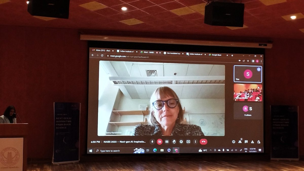 _SmritiSaini_'s tweet photo. It was a real pleasure to witness an enlightening session on ‘Functional Organization of the Human Brain’ by Professor @Nancy_Kanwisher during the NAiBS conference held by @saide_iitj at @iitjodhpur https://t.co/ZMOflKzB7y