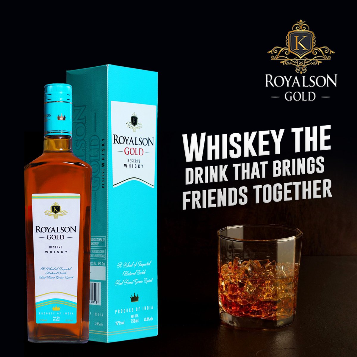 WHISKEY THE DRINK THAT BRINGS FRIENDS TOGETHER!
.
.
.
#whiskycommunity #whiskeygram #whiskey #whiskeylifestyle #whiskeylife #royallifestyle #royalsongoldreserve #Kalaambdistillery #blendedscotchwhisky #indianwhiskey #roaylty #celebrationpartner #whiskeygram  #indianmalt