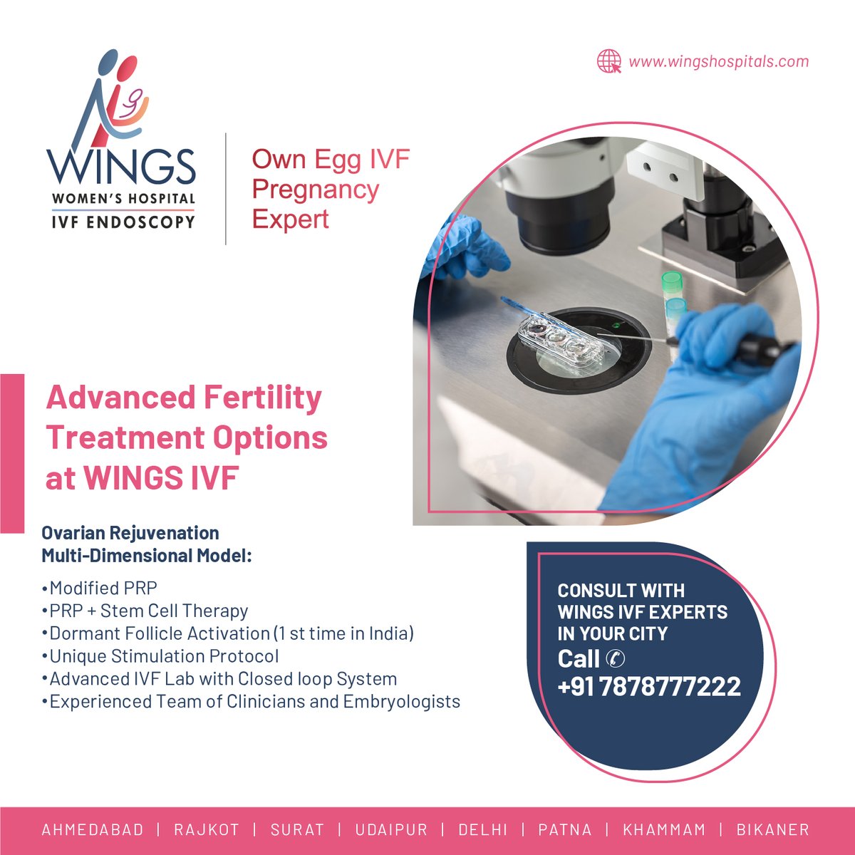 HospitalWINGS's tweet photo. At WINGS IVF, we understand the importance of parenthood in your life. Hence, we ensure high success rates with our advanced technology for fertility issues.
#WINGSIVF #ivf #ivfclinic #ivfjourney #ivfsuccess #Infertility #parenthood #happyfamily https://t.co/rg8mBlzAqh