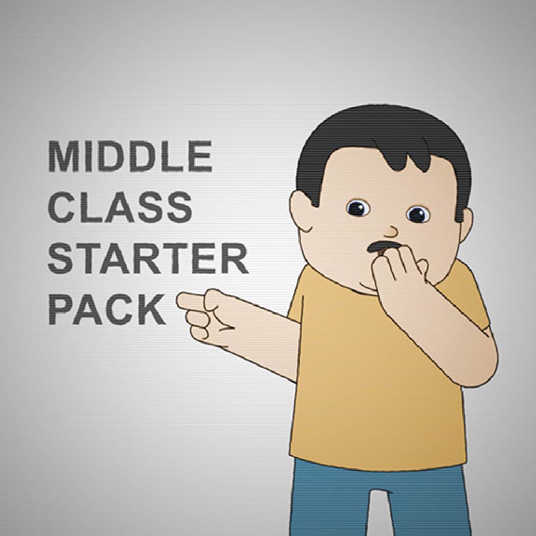 bakarmax_'s tweet image. Middle Class Starter Pack

Comic by @vegbiriyani 

#bakarmax #middleclasslife #comics #animation #design