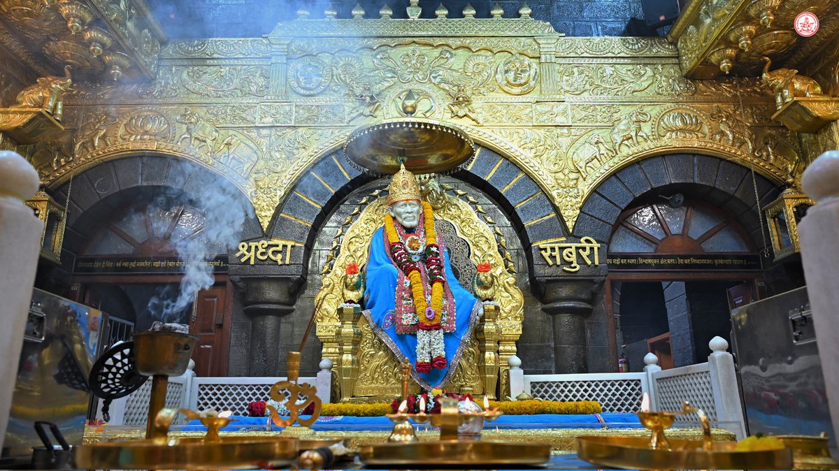 SSSTShirdi's tweet photo. *!! ॐ साई राम !!*
*श्री साईबाबा संस्थान विश्वस्त व्यवस्था,शिर्डी*
*!! ॐ Sai Ram !!*
*Shri Saibaba Sansthan Trust, Shirdi*
*आरती :- माध्यान्ह आरती*
*शनिवार  दिनांक ‌२८ जानेवारी २०२३*     
*Aarti : -Madhyan Aarti*
*Saturday 28 January 2023* https://t.co/80kndsjhfA