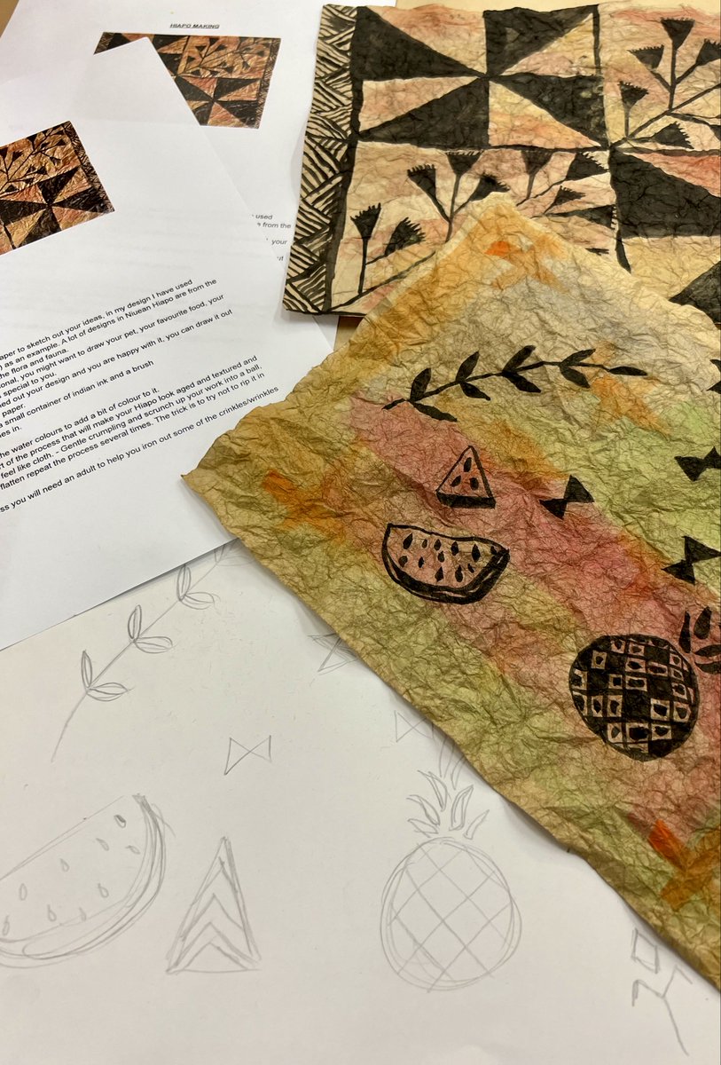 katrina_10514's tweet photo. Facilitated 2 weeks of school holiday workshops here in Australia and included a Hiapo Making 🇳🇺🦄 (Tapa Cloth) . #niuean #hiapomaking #clothmaking https://t.co/h8cj6RIeuW