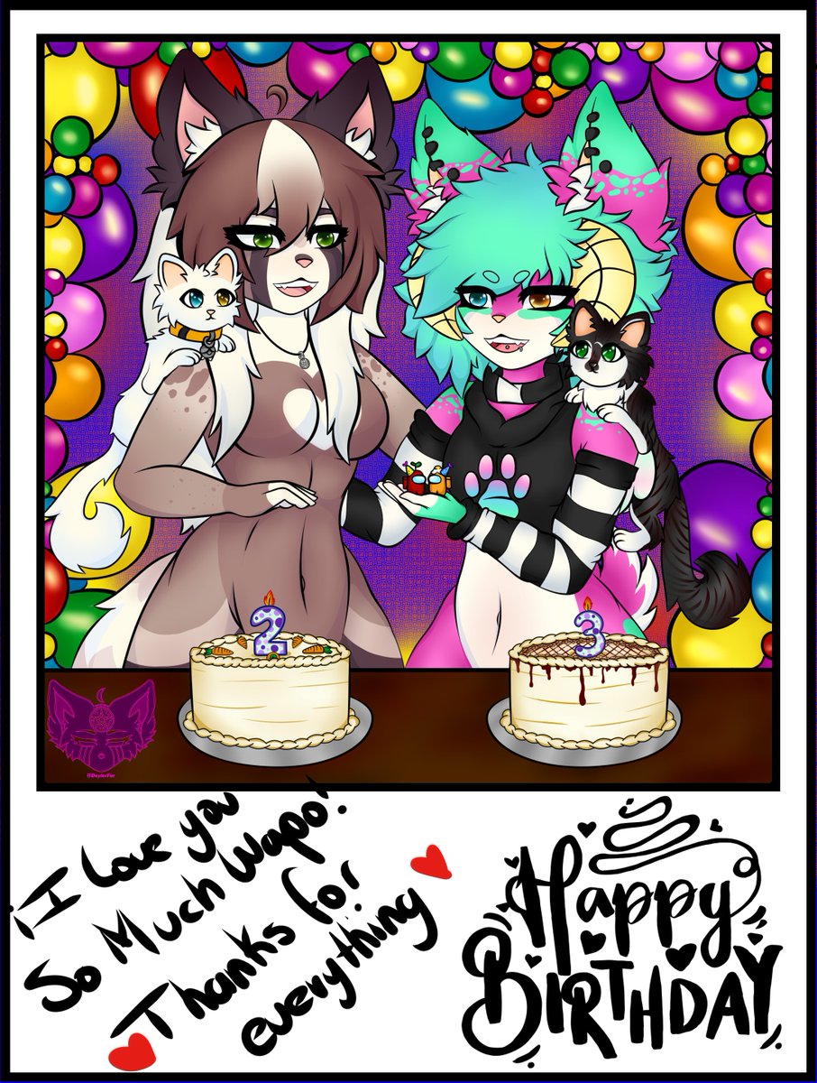 DeylerRackzon's tweet photo. ¡Thank you for these 23 years together!
For more years, goals and memories by your side @Huevito_Art .💜🦝
❤️¡I love you so much!❤️ https://t.co/NCNSOeNGOY