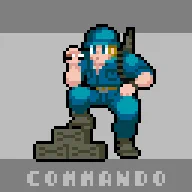 (╹◡╹) 戦場の狼 (カプコン)「スーパージョー」#ドット絵 #pixelart 