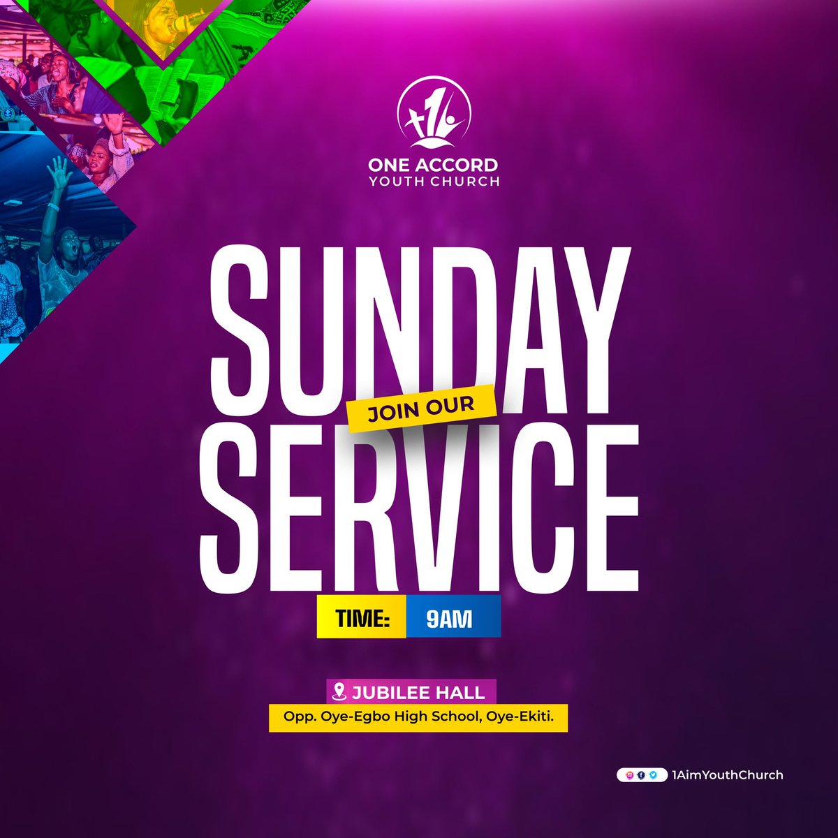 1aimyouthchurch's tweet photo. Tomorrow is the day! Rise and shine for a Sunday service that will leave you feeling refreshed and renewed. 

Join us for a powerful dose of worship, inspiration, and community. 

See you there!

#sundayservice #1AIM #1aimyouthchurch https://t.co/OZ3qzIwqHN