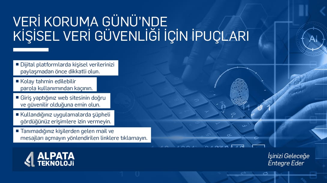 KVKK Yazılımımız ile verileriniz daima güvende olsun. Veri Koruma Günü kutlu olsun.

#verikorumagünü #verikoruma #veri #AlpataTeknoloji #AlpataYazılım