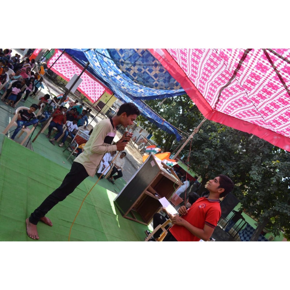 SIOBhilai's tweet photo. A public program was organized under the theme *"Cultural Fest"* on the occasion of Republic Day on January 26 at Arjun Nagar, Camp - 1, Bhilai by the Students Islamic Organization of India, Bhilai. Different types of programs were presented by the children in this programme. https://t.co/WuGOUl8TXw