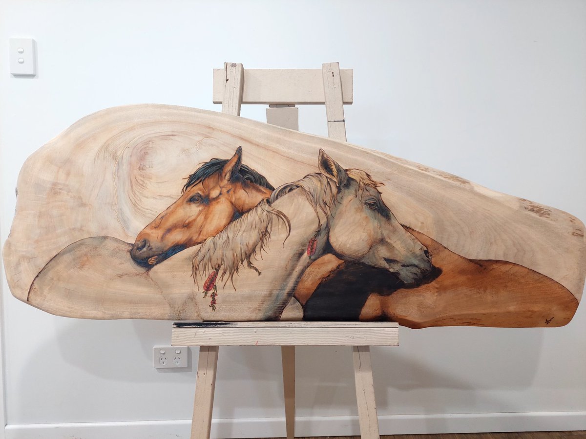 Vswildart's tweet photo. You ever do something and think
'Holy shit I made that.' 
It's a wood burning and it's not even finished yet. https://t.co/KHuN55JggI