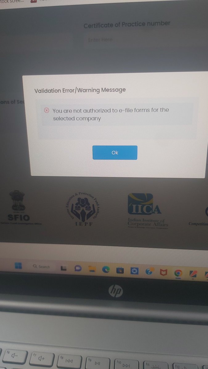 casubhash9's tweet photo. @MCA21India while filing form 22,Getting error like this https://t.co/bScmi34BYe