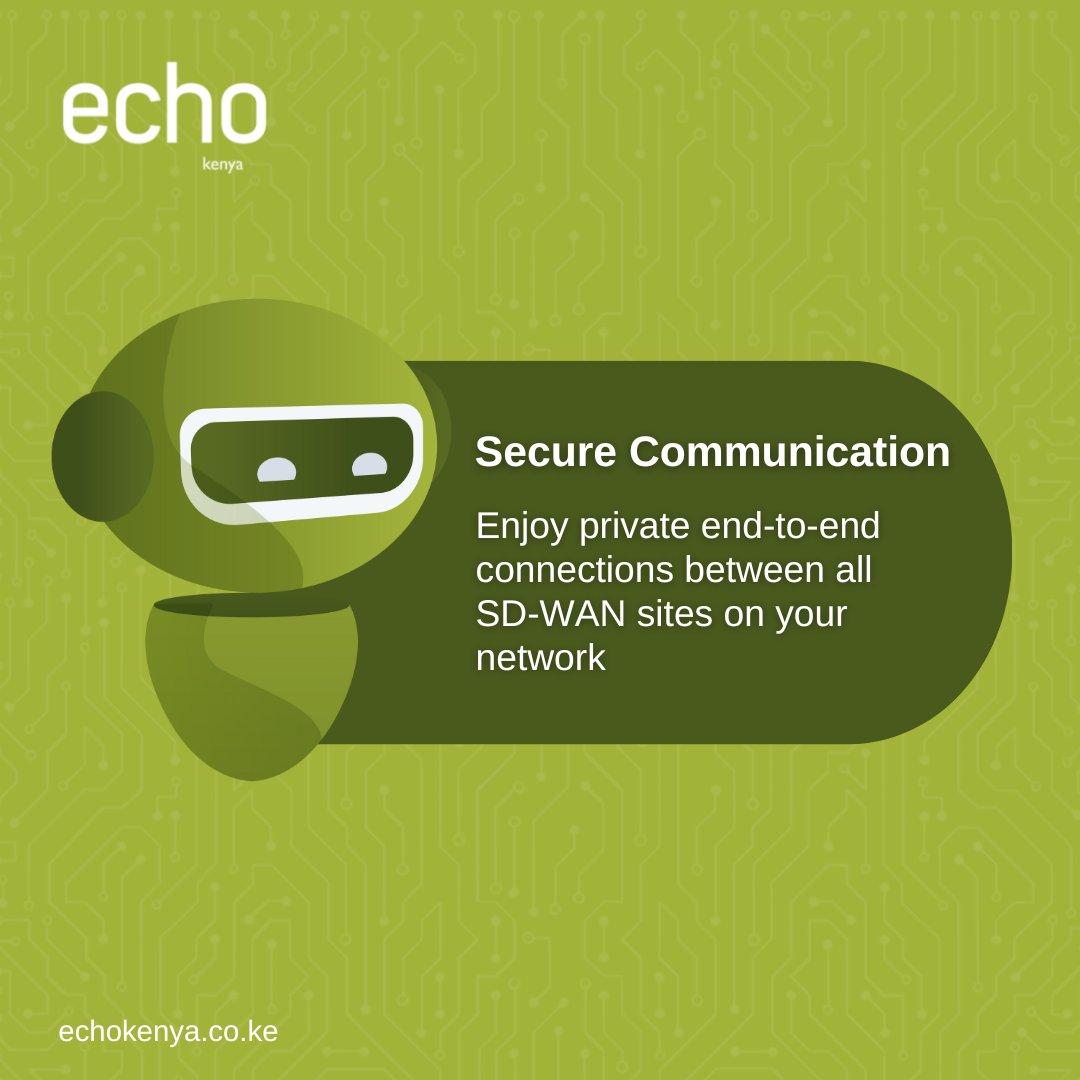 EchoKenya_'s tweet photo. SuperWAN: The cost-efficient, scalable, and secure solution for the future of work.
Are you prepared to use SuperWAN to keep your teams connected?
Say Hello! info@echokenya.co.ke
#echokenya #echoke #echo #echotel #echosecho #telecom #SDWAN #WAN #kenya #mombasa #nairobi #ict https://t.co/sXtvJbBlGj