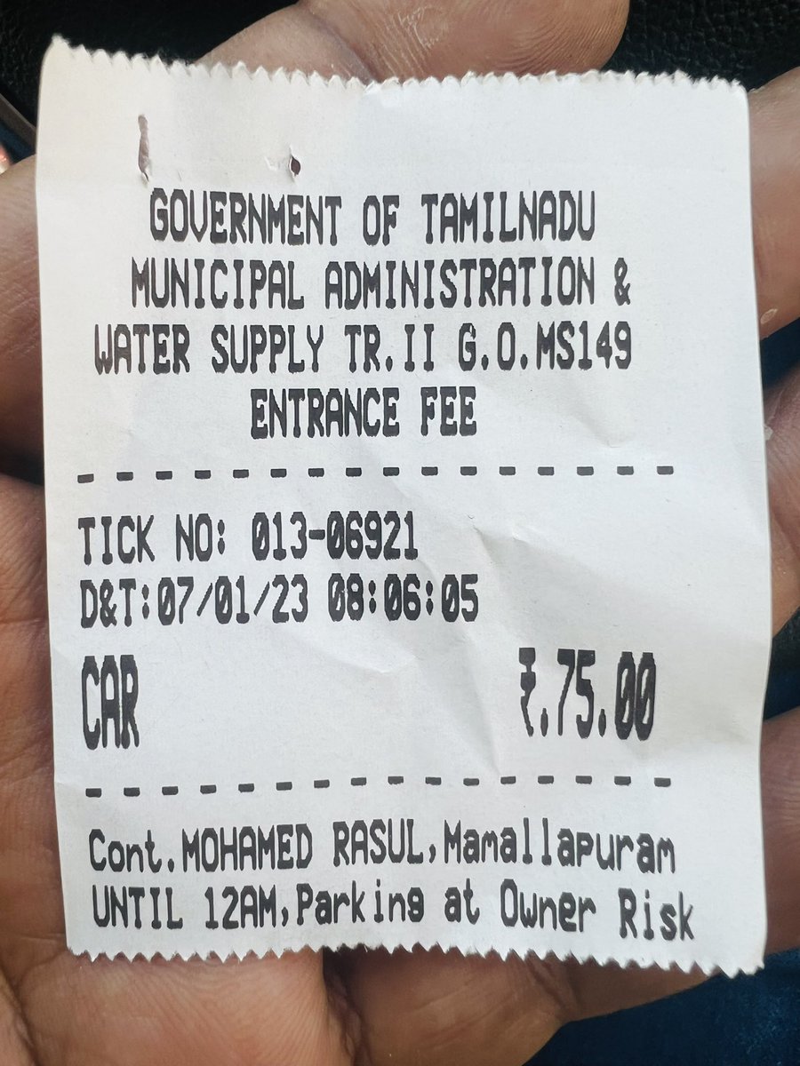 itisdinesh's tweet photo. @CMOTamilnadu not sure if these payments are reaching #TNGoverment or some individuals.I was charged this when I visited #Radissonblue at #Mahaballipuram #TamilNadu #Chennai https://t.co/jdHkhSCEMo