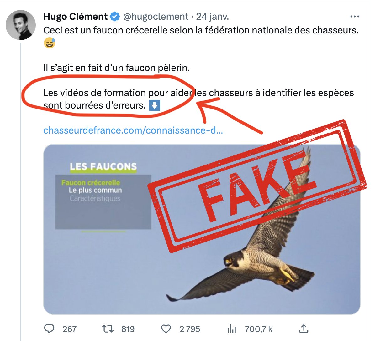 FrancAller_info's tweet photo. @ginut50 Sans @RigauxNature et @HugoClement pour ajouter leur dose de  #fake calomnieux à ces bourdes indéniables, mais aussi anecdotiques que cocasses, pensez-vous que ce buzz minutieusement concerté aurait été lancé par nos Zamis ? https://t.co/ZtNtW1BW8g