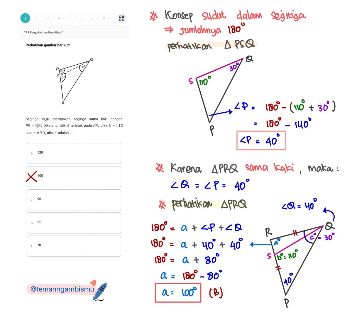 temanngambismu's tweet image. 📚 [Sefruit] 𝗣𝗲𝗺𝗯𝗮𝗵𝗮𝘀𝗮𝗻 TryOut RG 𝗣𝗲𝗻𝗴𝗲𝘁𝗮𝗵𝘂𝗮𝗻 𝗞𝘂𝗮𝗻𝘁𝗶𝘁𝗮𝘁𝗶𝗳 Eps. 17 📚

Topik : Geometri 

H-100 OMAGA👌

Kepo Dong‼️ Topik apa yang paling kamu ga ngerti dan pengen dibahas di KLINIK UTBK-SNBT⁉️
#studytwt #studyacc #ambistwt #AMBISVERSE #SNBT2023