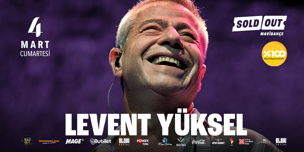 Levent Yüksel, 4 Mart Cumartesi günü Sold Out Mavibahçe Sahnesi'nde sevenleriyle buluşuyor!

#soldout #mavibahçe #izmir #konser #event #leventyüksel #yüzdeyüzmüzik