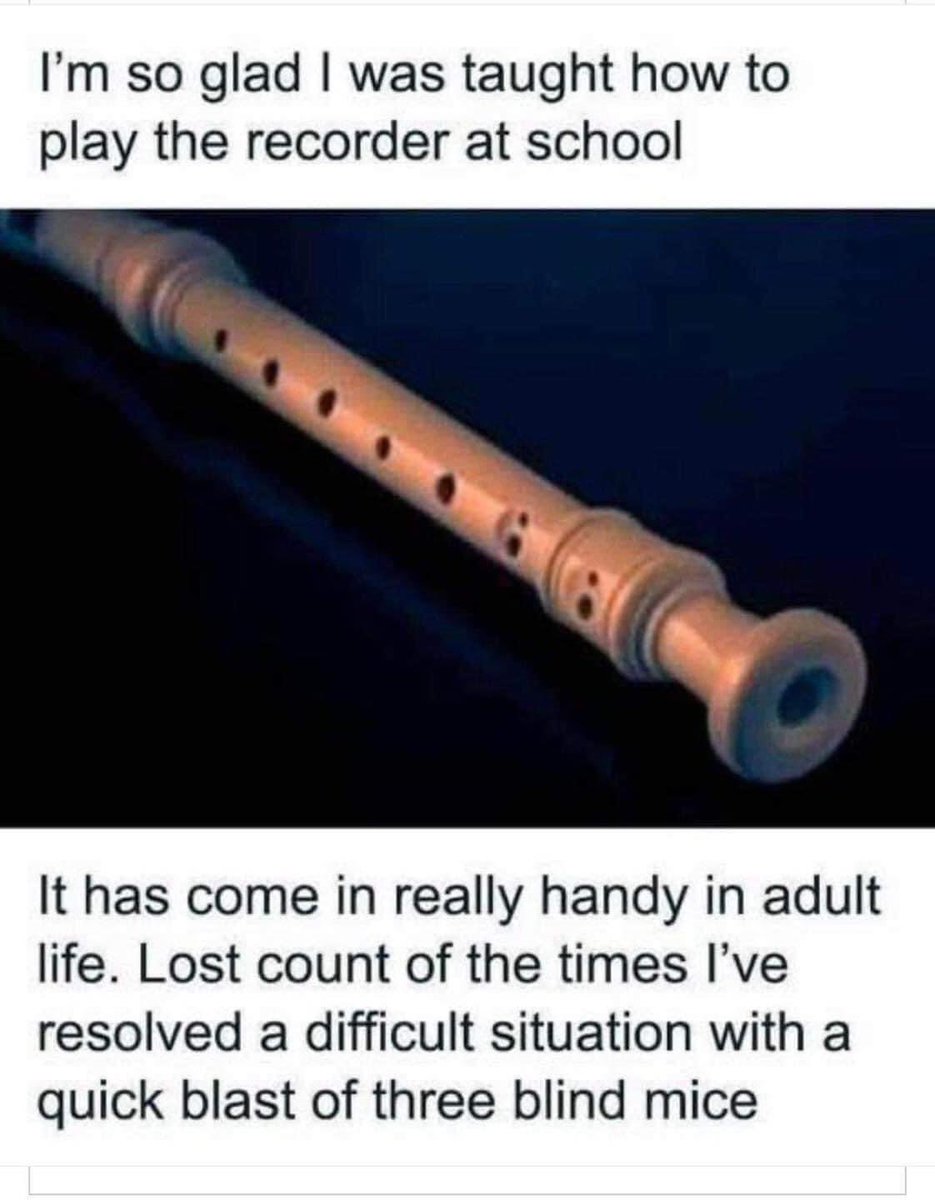 Anyone agree? #recorder #schoolmusiclessons #firstmusicalinstrument #threeblindmice