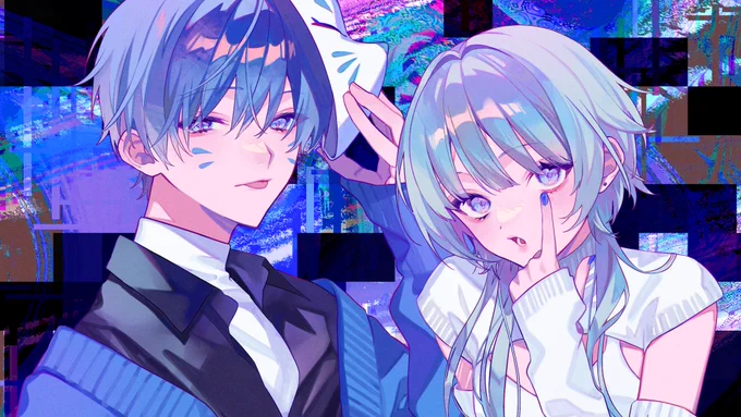 和泉式部×め。様【rem swimming】coverのサムネイルイラストを描かせていただきました。よろしくお願いします〜!  