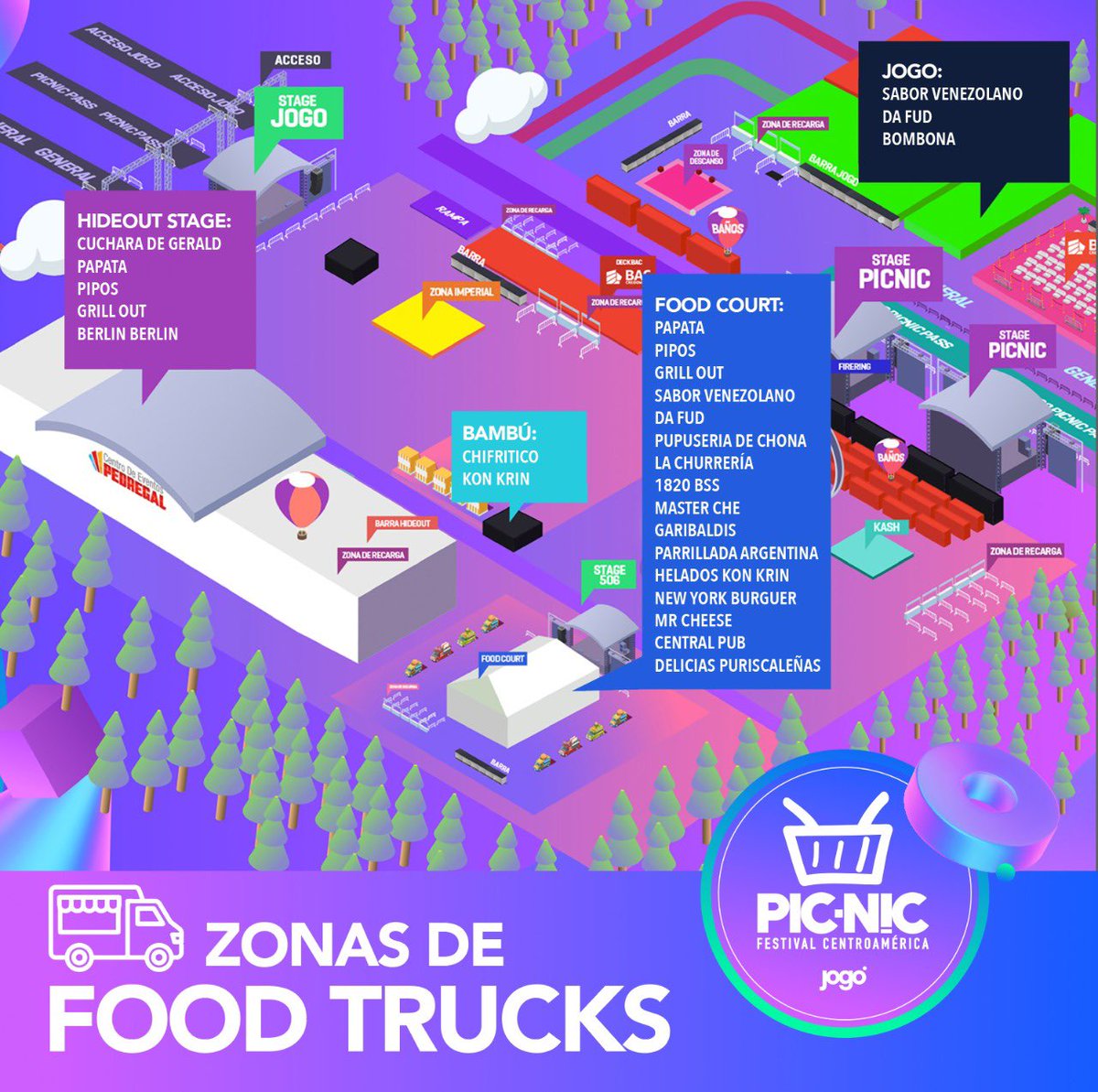 Importante 
Ubicados: HideOut Stage ( Parte bajo techo, rótulo grande de pedregal. 

Método pago: Solamente CASH LESS 
( No sinpe, tarjeta, no efect) 

Al frente de nuestro camión tenemos punto de recarga de brazalete 💵

Menú variado para todos los gustos, nos vemos. #LaCuchara
